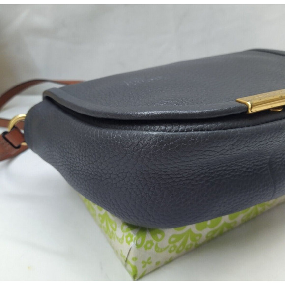 Marc By Marc Jacobs Gray Pebbled Leather Flap Closure Crossbody Bag - Picture 12 of 14